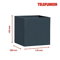 Telefunken 303405TF āra sienas LED gaismeklis 7 W 4000 K IP44, antracīts