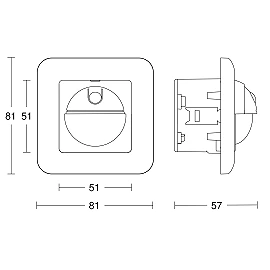 STEINEL IR 180 UP easy recessed wall motion detector, 180°, white
