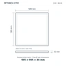 LED panelis 60×60 cm, 30W, 4200lm, 4000K, balts (Optonica 12782)