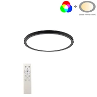 LED plafons 18W, 1440lm, RGB+CCT, melns (Optonica 2941)