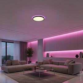 LED ceiling light 18W, 1440lm, RGB+CCT, black (Optonica 2941)
