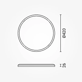 LED ceiling light 24W, 1920lm, RGB+CCT, black (Optonica 2942)