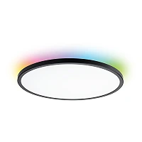 LED plafons 24W, 1920lm, RGB+CCT, melns (Optonica 2942)