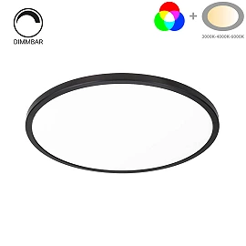 LED ceiling light 24W, 1920lm, RGB+CCT, black (Optonica 2942)