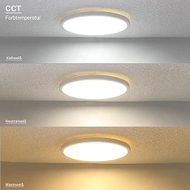LED plafons 18W, 1440lm, RGB+CCT, balts (Optonica 2944)