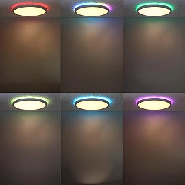 LED plafons 18W, 1440lm, RGB+CCT, balts (Optonica 2944)