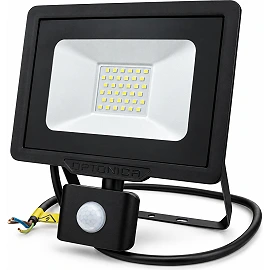LED prožektors ar sensoru 20W, 1600lm, 2700K, IP65, melns (OPTONICA 5957)