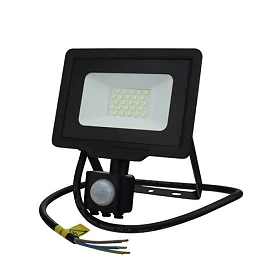LED prožektors ar sensoru 20W, 1600lm, 2700K, IP65, melns (OPTONICA 5957)