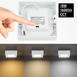 6W, LED panelis, 450Lm, ar pārslēdzamu gaismas toni, 100° - DL2539