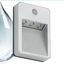 Mobilais āra gaismeklis "LERO", 3xLED, 0.36W, IP54, ar kustību sensoru - 2278-031