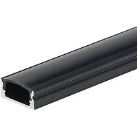 LED virsapmetuma profils 2 m, 17,4×7 mm, melns ar melnu vāku (Optonica 5107)
