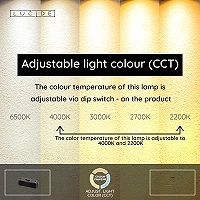 Lucide HALMSTAD piekaramā lampa 180 cm LED 28W CCT, tumša koka