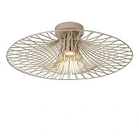 Lucide ELLIS flush ceiling light Ø50 cm, 1xE27, taupe