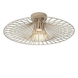 Lucide ELLIS flush ceiling light Ø50 cm, 1xE27, taupe