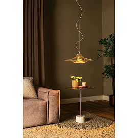 Lucide ELLIS piekaramā lampa Ø50 cm, 1xE27, taupe