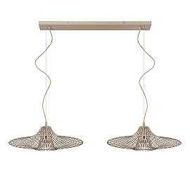 Lucide ELLIS pendant light 120 cm, 2xE27, taupe