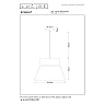 Lucide SCARLET piekaramā lampa Ø45 cm, 1xE27, krēmkrāsa
