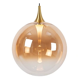 GISELA pendant light Ø30 cm, LED 9.4W 2700K, amber glass (Lucide)