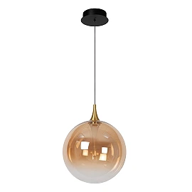 GISELA pendant light Ø30 cm, LED 9.4W 2700K, amber glass (Lucide)