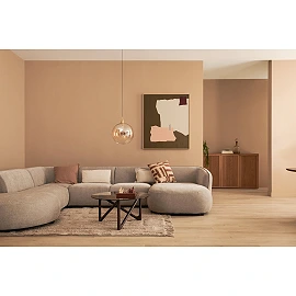 GISELA pendant light Ø30 cm, LED 9.4W 2700K, amber glass (Lucide)