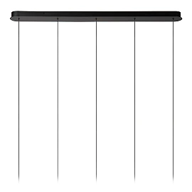 GISELA pendant light 120 cm, LED 5×4W 2700K, amber glass (Lucide)