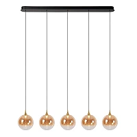 GISELA piekaramā lampa 120 cm, LED 5×4W 2700K, dzintara stikls (Lucide)