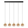 GISELA piekaramā lampa 120 cm, LED 5×4W 2700K, dzintara stikls (Lucide)