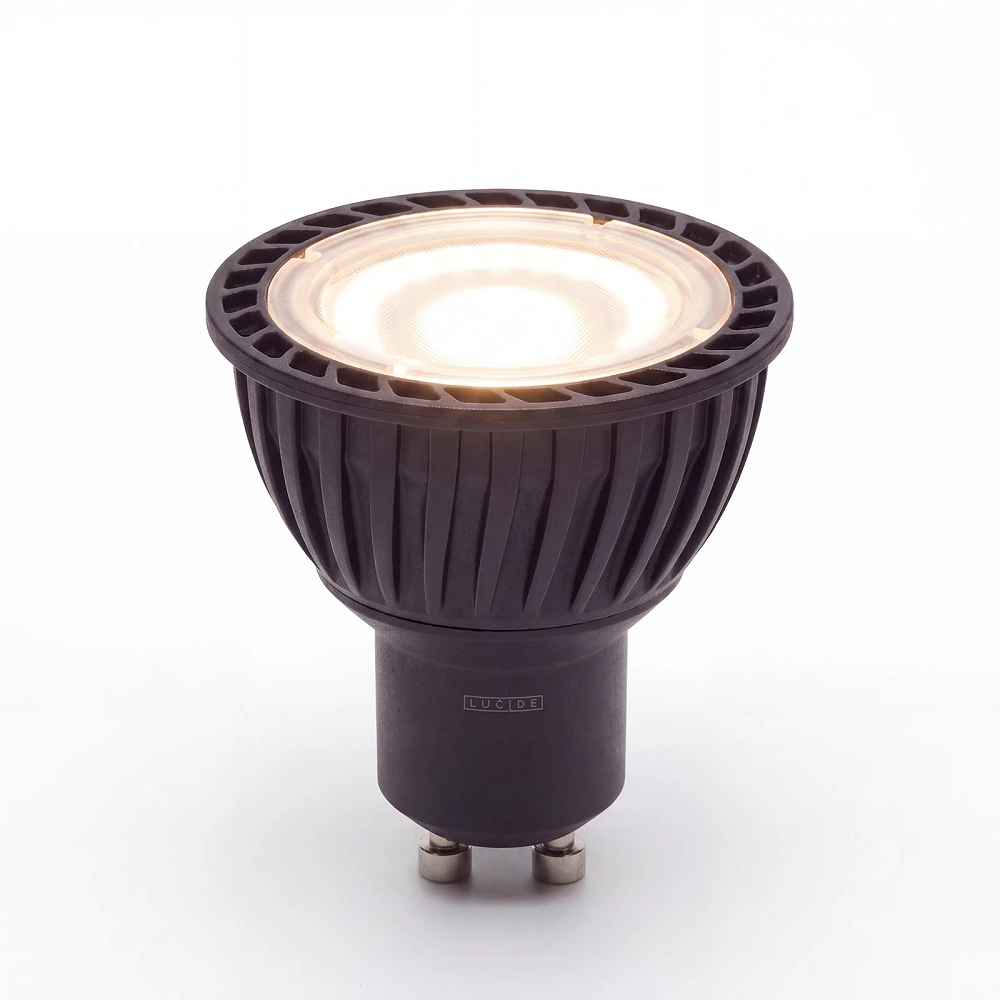 Lucide GU10 MR16 LED bulb 5 W 2200–3000 K, black