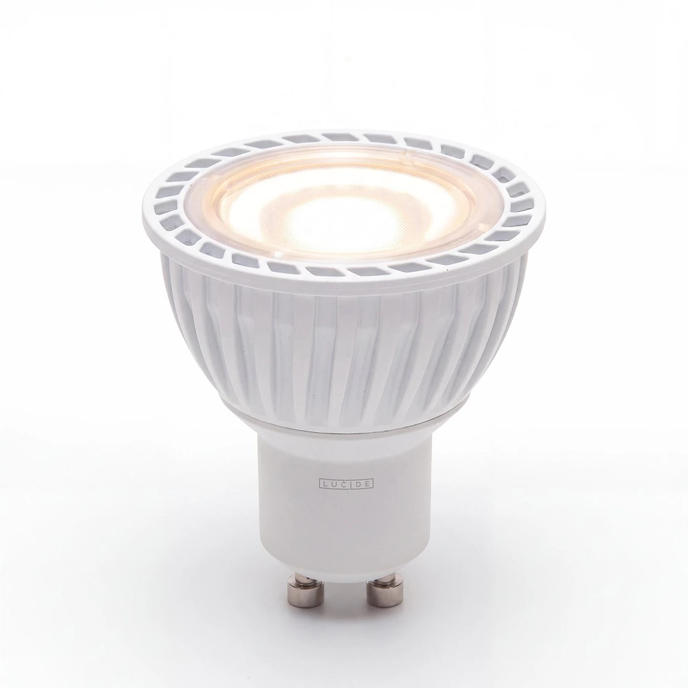 Lucide GU10 MR16 LED spuldze 5 W 2200–3000 K, balta