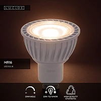 Lucide GU10 MR16 LED spuldze 5 W 2200–3000 K, balta