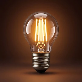 Lucide G45 E27 filament LED bulb 4 W 2700 K, clear