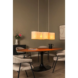 Lucide CHANTAL pendant light 95 cm, 4xE27, cream