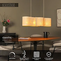 Lucide CHANTAL piekaramā lampa 95 cm, 4xE27, krēmkrāsa