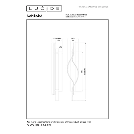 LAMBADA wall light LED 20W 2700K, champagne colour (Lucide)