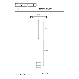 Lucide LINIAL TUBIZ 48 V pendant light8 W CCT, satin gunmetal