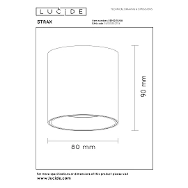 STRAXX ceiling spotlight Ø8 cm, LED 15W CCT, satin gun metal (Lucide)