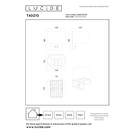TADZIO round outdoor wall light LED 7W CCT IP65 with sensor, rust brown (Lucide)