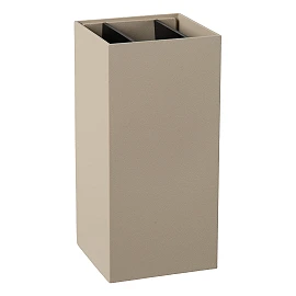 Lucide APLIS taisnstūra LED āra sienas gaismeklis, augšup/lejup, taupe