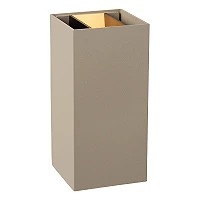 Lucide APLIS taisnstūra LED āra sienas gaismeklis, augšup/lejup, taupe