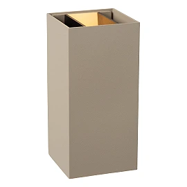 Lucide APLIS taisnstūra LED āra sienas gaismeklis, augšup/lejup, taupe
