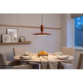 Lucide JOSEFINE LED piekaramā lampa, Ø47 cm, terakotas krāsā