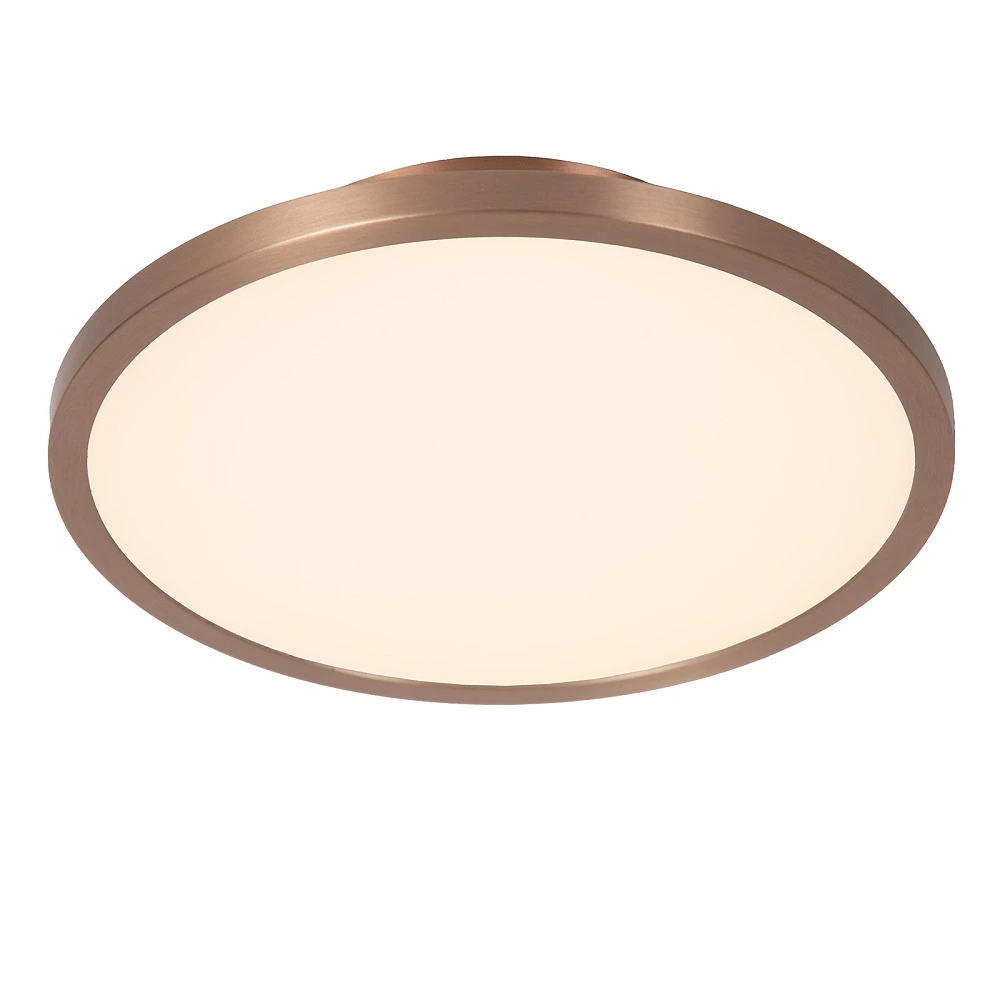 Lucide FIXXT LED griestu gaismeklis, Ø19,8 cm, šampanieša tonī