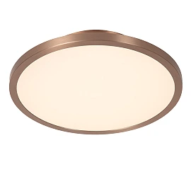 Lucide FIXXT LED griestu gaismeklis, Ø19,8 cm, šampanieša tonī