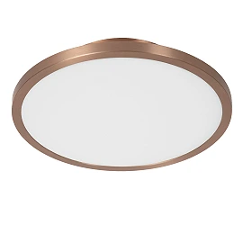 Lucide FIXXT LED griestu gaismeklis, Ø19,8 cm, šampanieša tonī