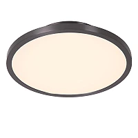 Lucide FIXXT LED griestu gaismeklis, Ø19,8 cm, satīna tumši pelēks