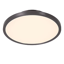 Lucide FIXXT LED griestu gaismeklis, Ø19,8 cm, satīna tumši pelēks