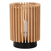 Lucide KIM uzlādējamu LED galda lampu komplekts, 3 gab., gaiša koka tonī