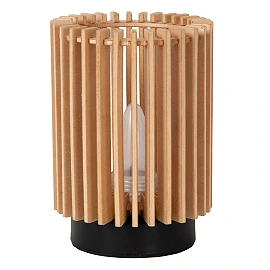 Lucide KIM rechargeable LED table lamps, set of 3, light wood look