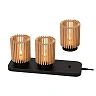 Lucide KIM uzlādējamu LED galda lampu komplekts, 3 gab., gaiša koka tonī