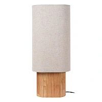 Lucide FARAH galda lampa 70 cm, E27, balta ar koka pamatni
